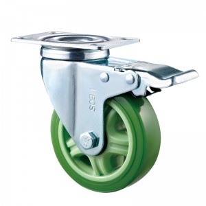 Средняя нагрузка - хромированный корпус с зеленым колесом TPE